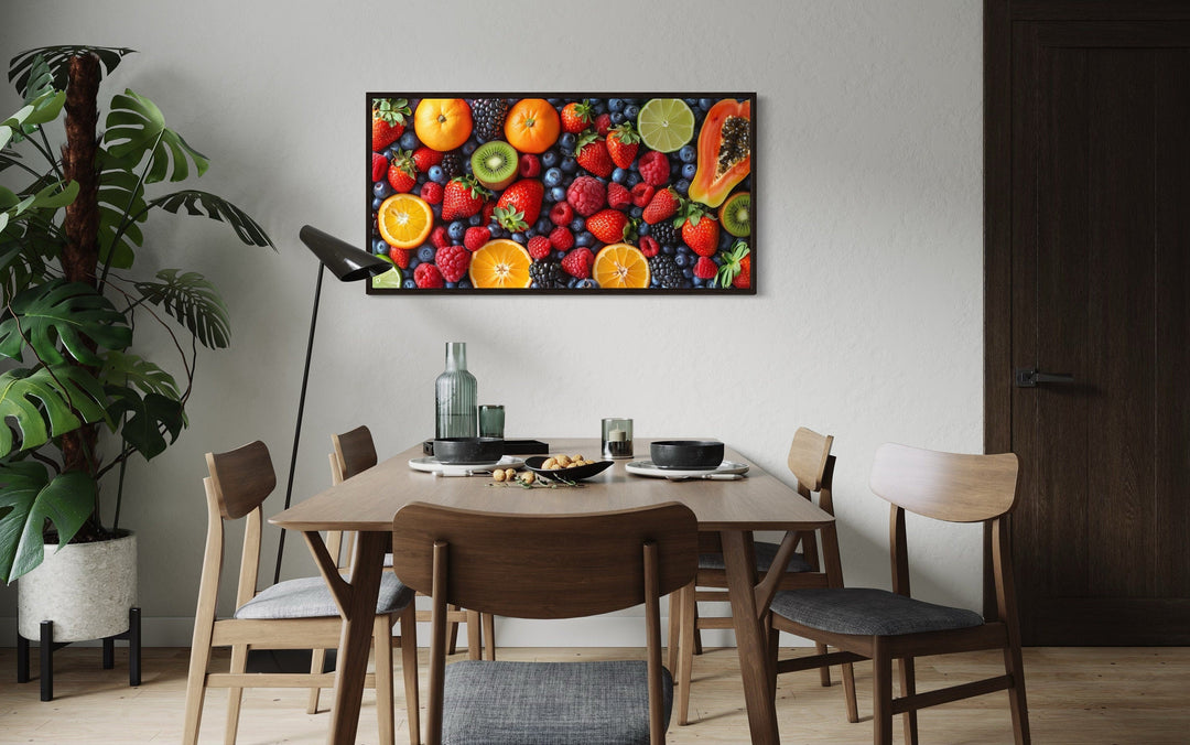 Fruit Photography Wall Art - Modern Dining Room Canvas With Vibrant Kitchen Decor