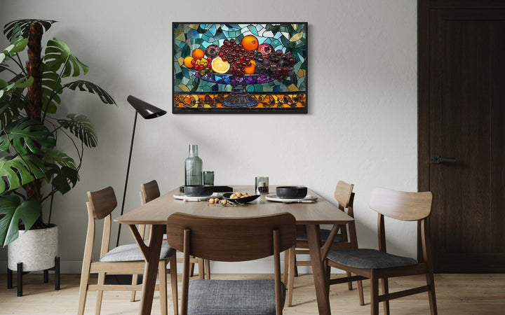 Fruit Vase Stained Glass Style Modern Dining Room Wall Art