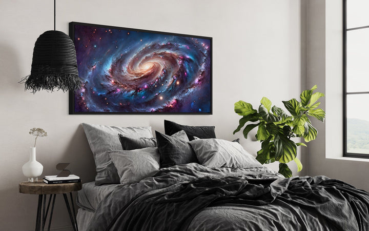 Galaxy Universe Space Sci Fi Extra Large Framed Canvas Wall Art