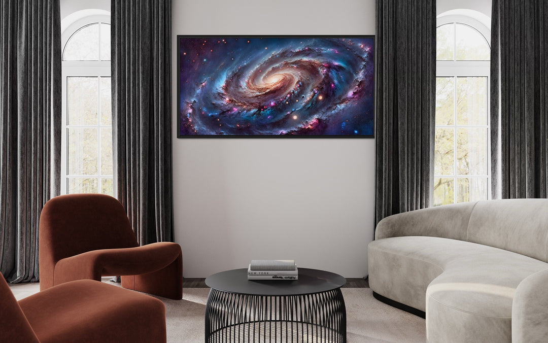 Galaxy Universe Space Sci Fi Extra Large Framed Canvas Wall Art