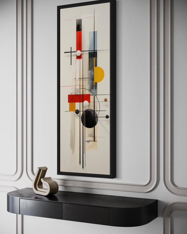 Geometric Vertical Mid Century Abstract Narrow Wall Art
