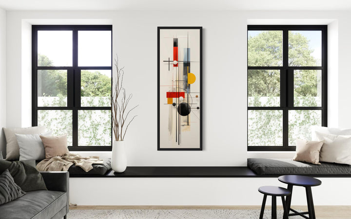 Geometric Vertical Mid Century Abstract Narrow Wall Art