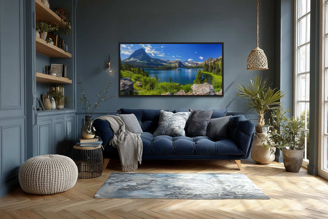 Glacier National Park Framed Canvas Wall Art