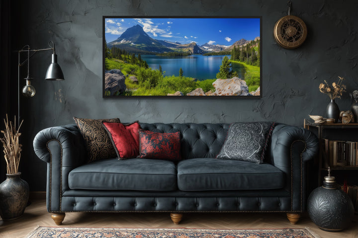 Glacier National Park Wall Art - Framed Canvas Print of Montana Landscape