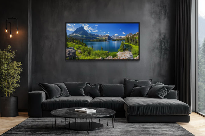 Glacier National Park Wall Art - Framed Canvas Print of Montana Landscape