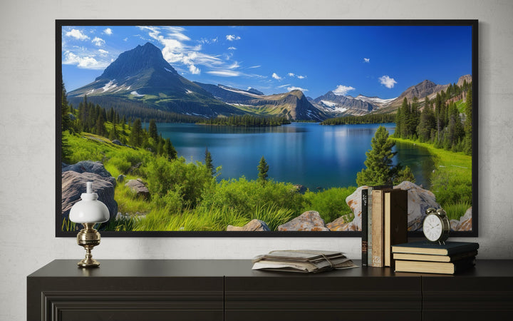 Glacier National Park Wall Art - Framed Canvas Print of Montana Landscape
