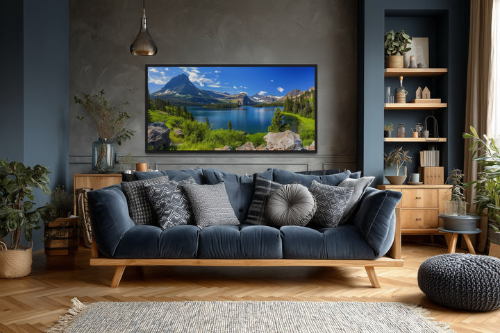 Glacier National Park Wall Art - Framed Canvas Print of Montana Landscape