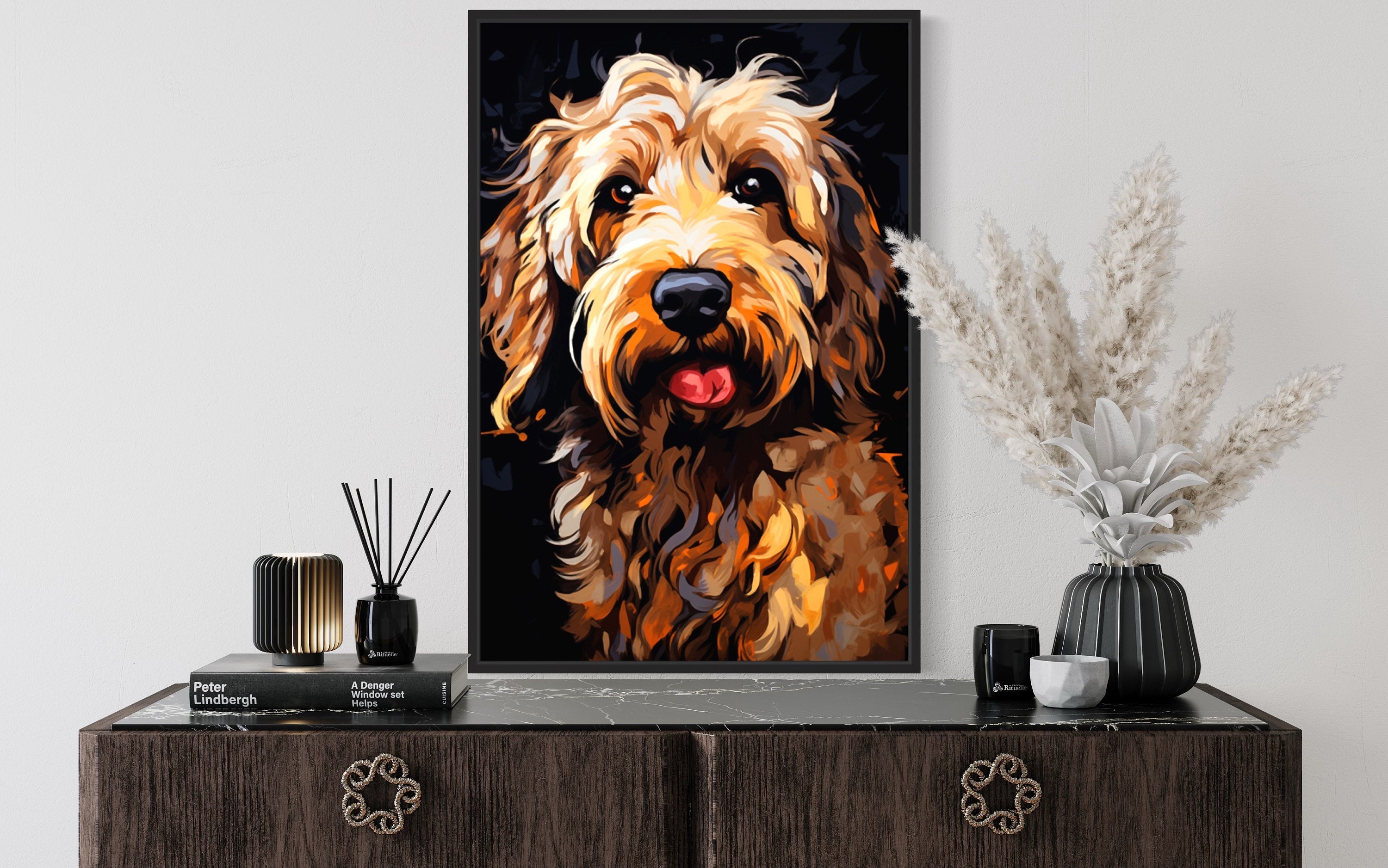 Goldendoodle-Pop-Art-Framed-