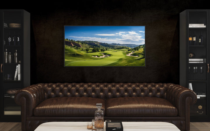 Golf Course Painting Extra Large Framed Canvas Wall Art