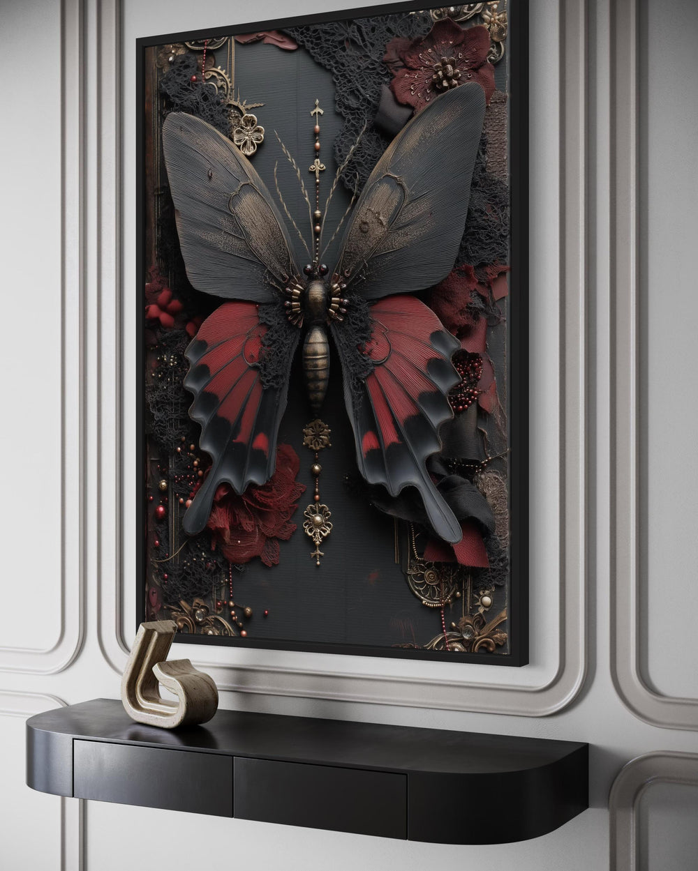 Gothic Butterfly Canvas Wall Art