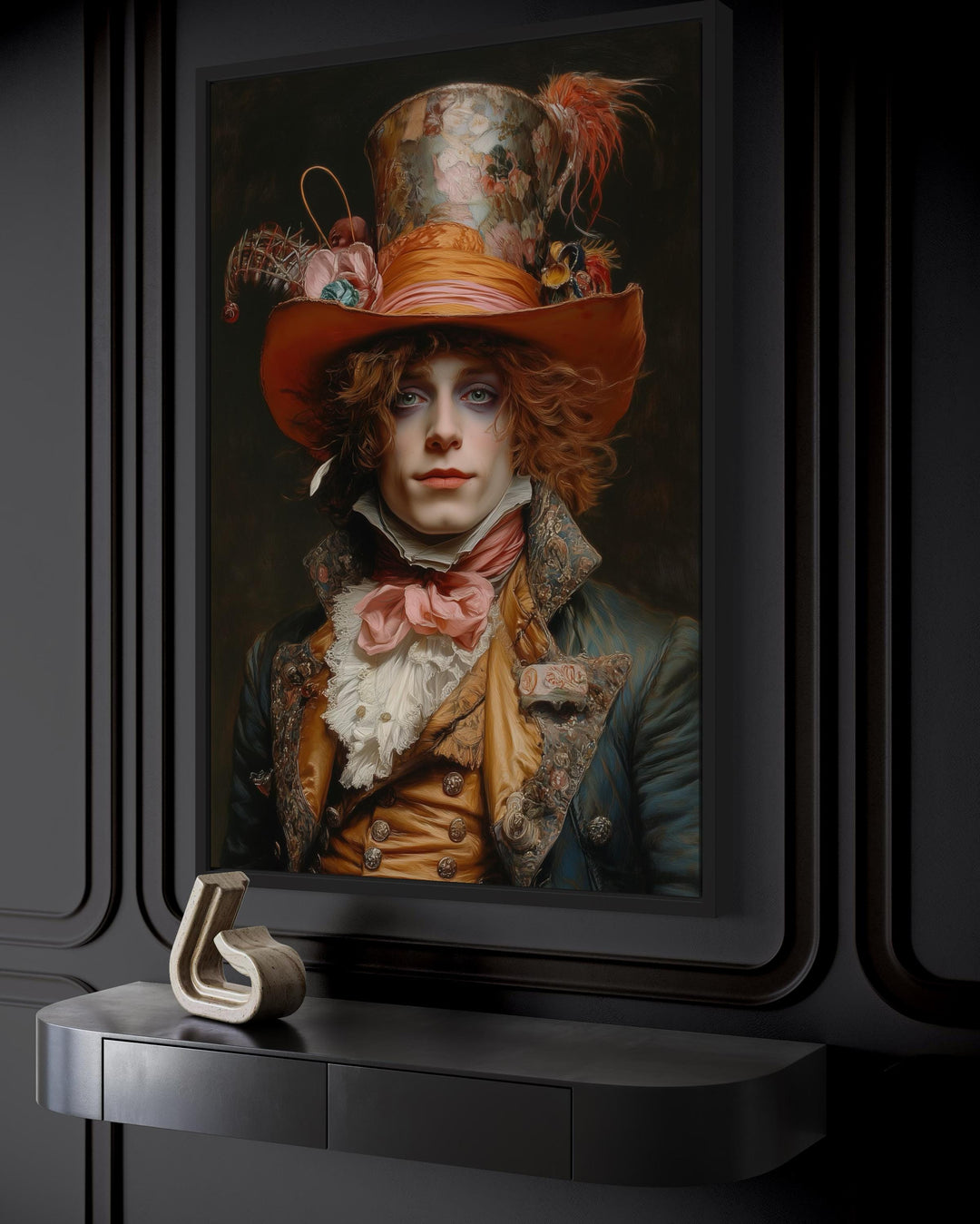 Gothic Mad Hatter Framed Canvas Wall Art