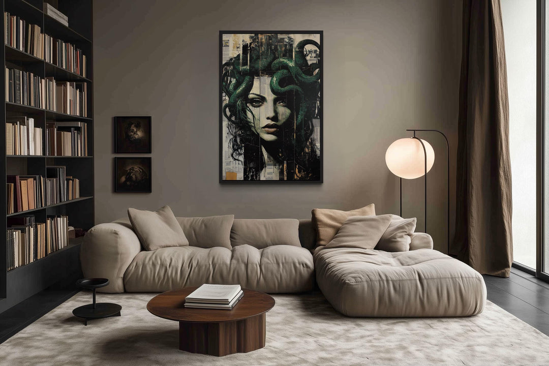 Gothic Modern Graffiti Modern Medusa Wall Art
