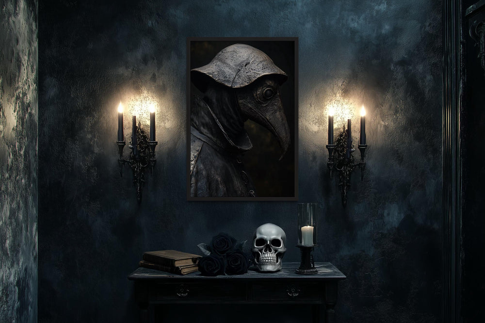 Gothic Plague Doctor Canvas Wall Art