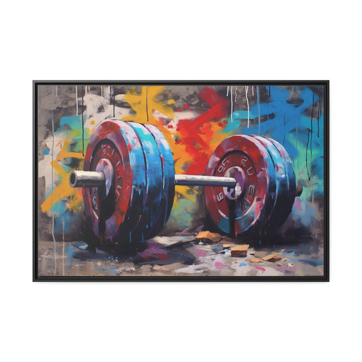 Graffiti Barbell Motivational Fitness Home Gym Wall Decor