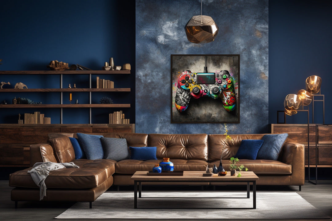 Graffiti Style Game Controller For Game Room Decor