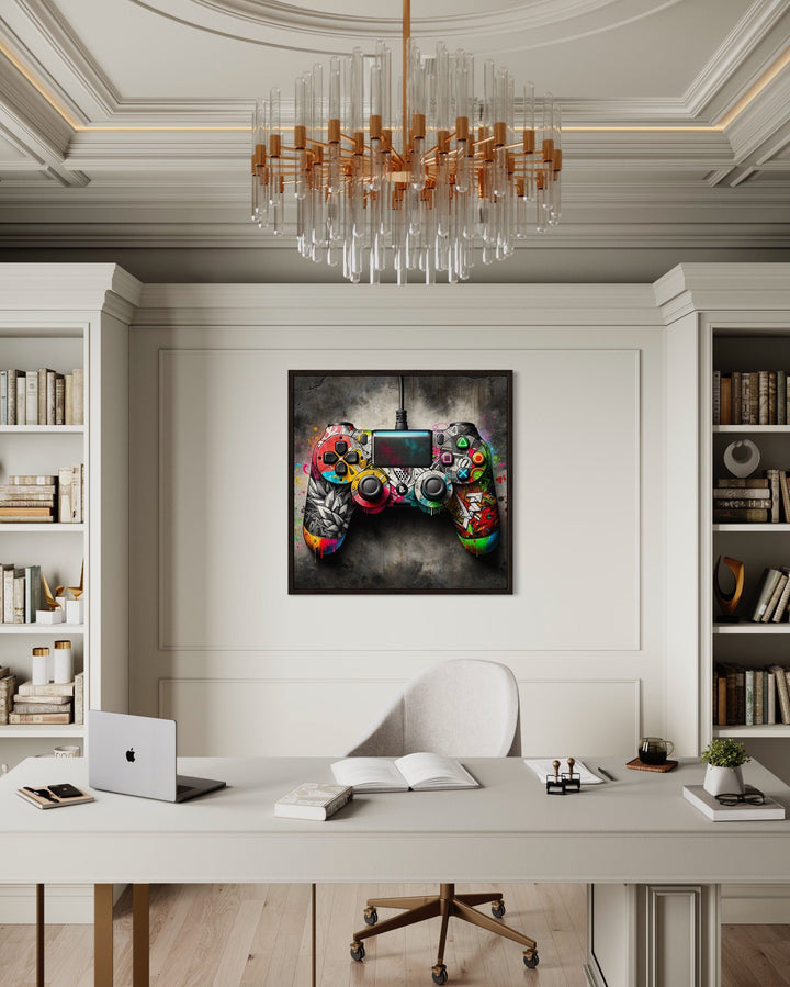 Graffiti Style Game Controller For Game Room Decor