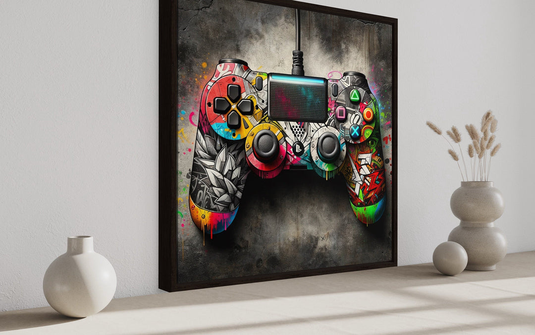 Graffiti Style Game Controller For Game Room Decor