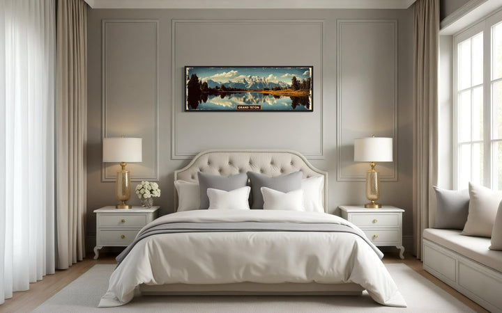 Grand Teton National Park Horizontal Travel Poster Wall Art