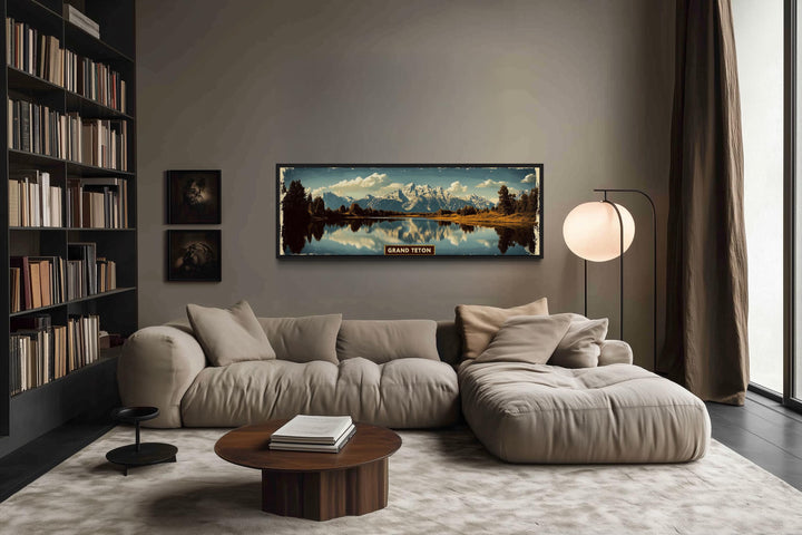 Grand Teton National Park Horizontal Travel Poster Wall Art