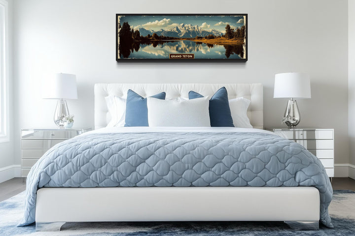 Grand Teton National Park Horizontal Travel Poster Wall Art
