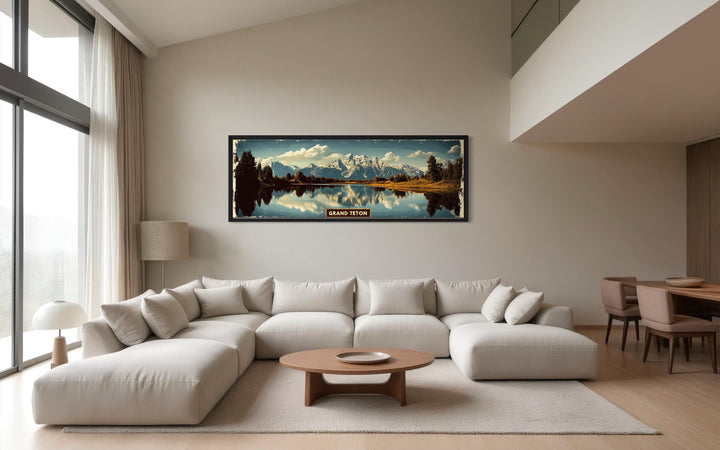 Grand Teton National Park Horizontal Travel Poster Wall Art