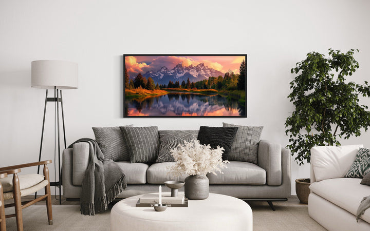 Grand Teton National Park Landscape Framed Canvas Wall Art