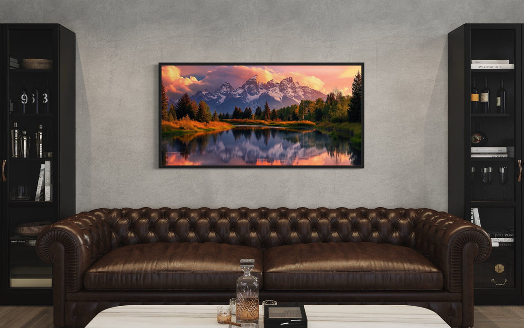 Grand Teton National Park Landscape Framed Canvas Wall Art