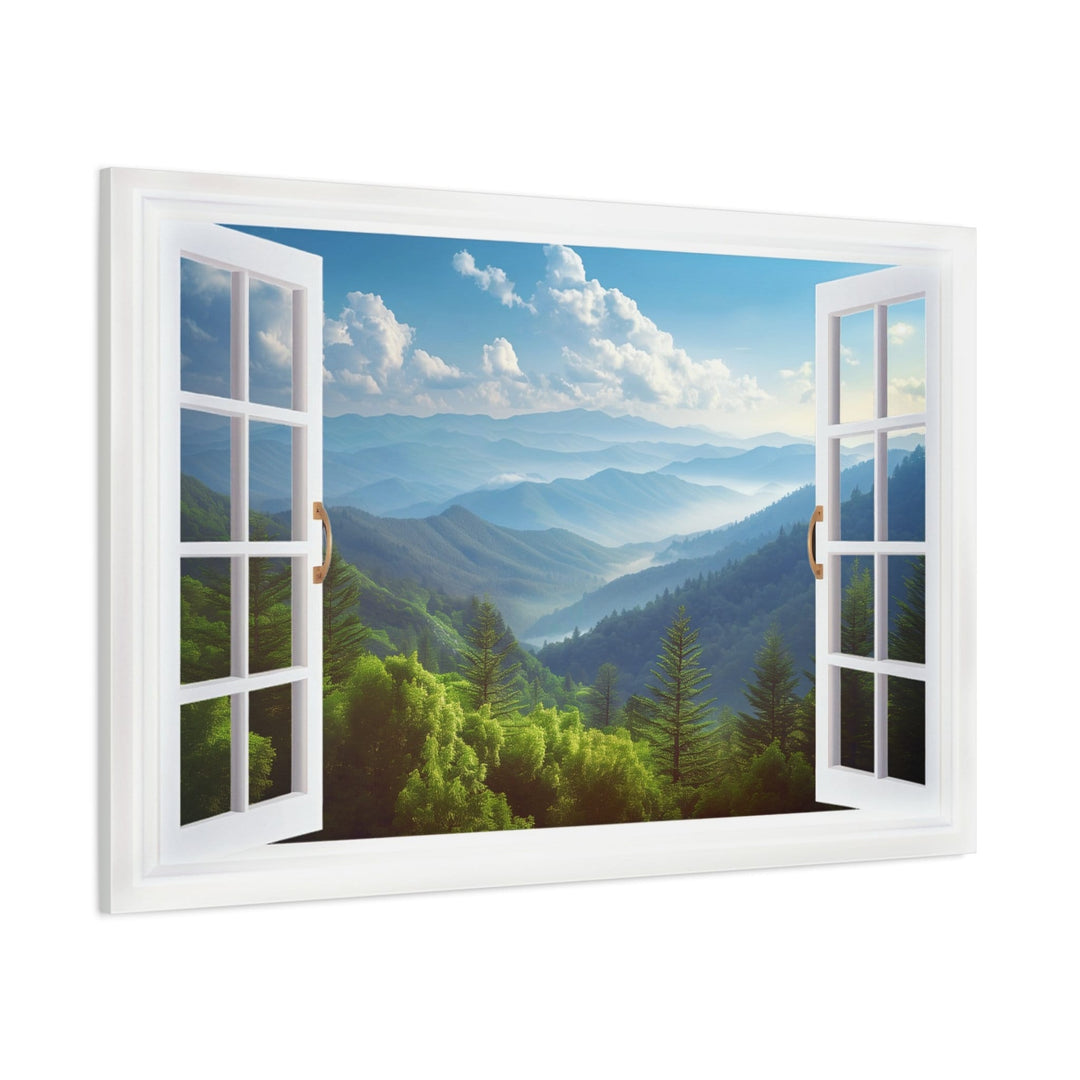 Great Smokey Mountains View From Open Window Painting