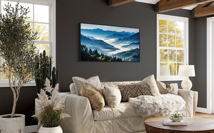 Great Smoky Mountains Framed Canvas Wall Art