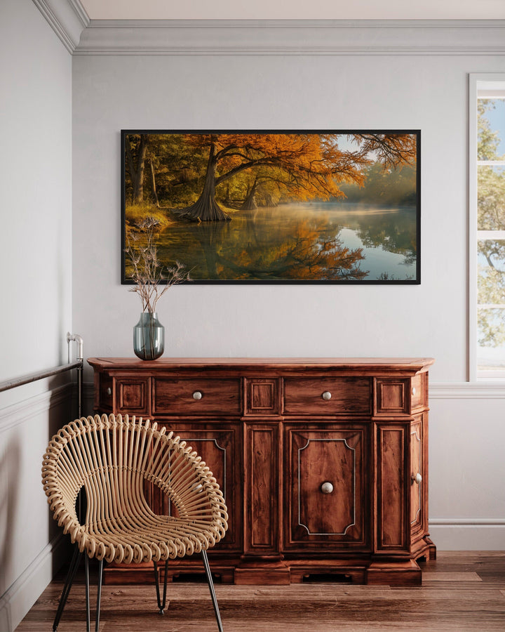 Guadalupe River In Fall Colors Texas Landscape Wall Art