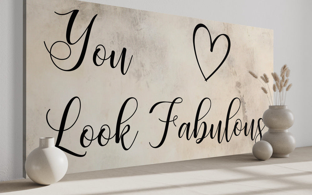 Hair Salon Wall Art – Chic Salon Canvas Sign | You Look Fabulous Décor