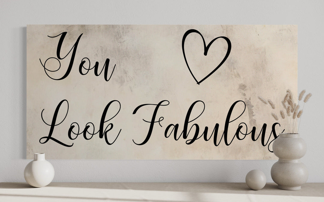 Hair Salon Wall Art – Chic Salon Canvas Sign | You Look Fabulous Décor