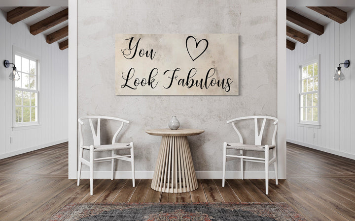 Hair Salon Wall Art – Chic Salon Canvas Sign | You Look Fabulous Décor