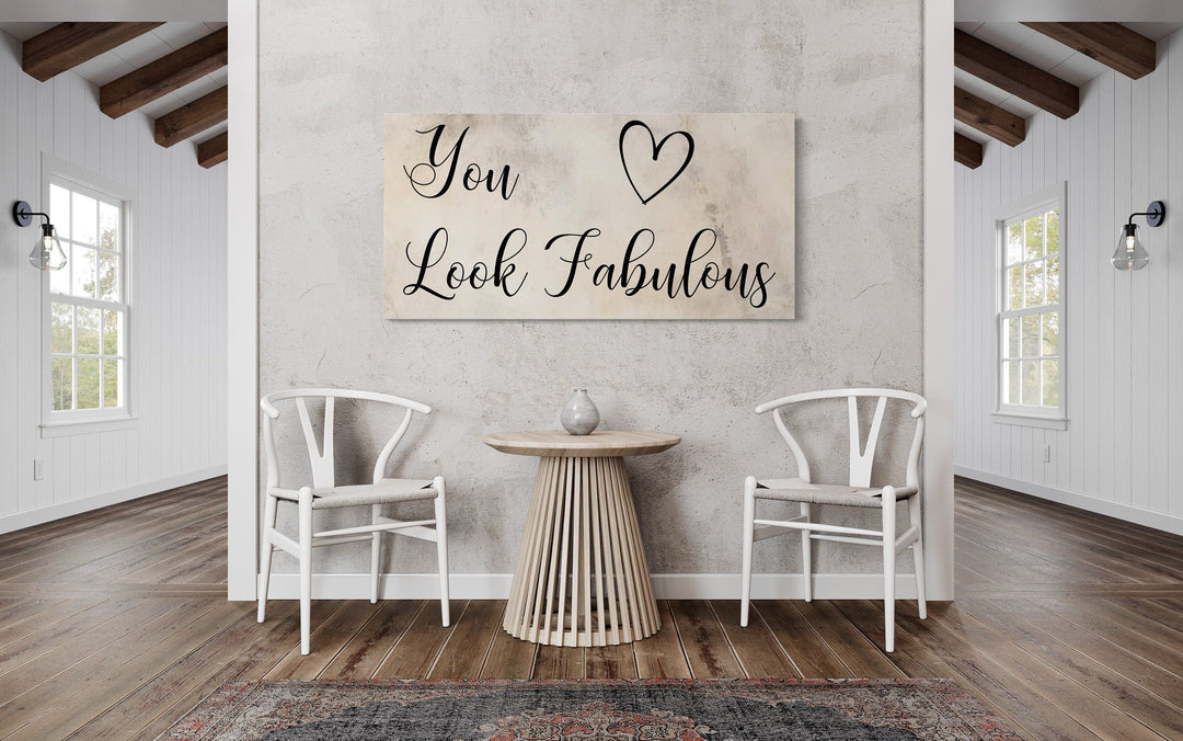 Hair Salon Wall Art You Look Fabulous Canvas Sign