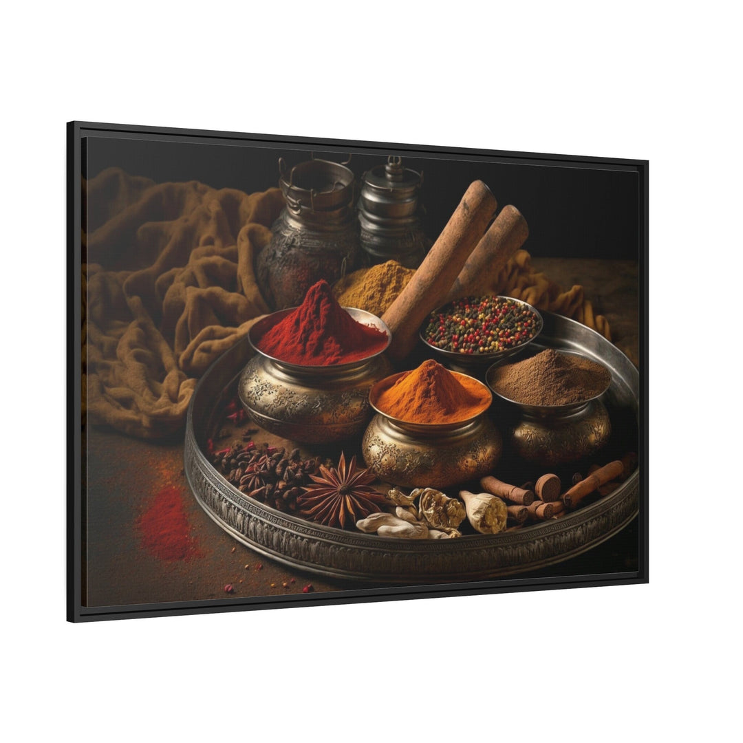 Indian Spices - Indian Kitchen Framed Canvas Wall Art