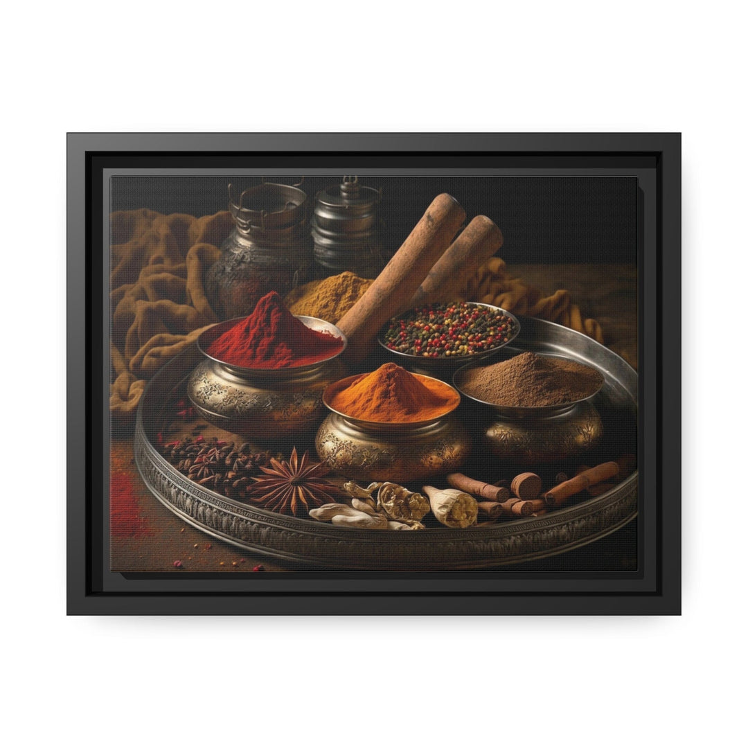 Indian Spices - Indian Kitchen Framed Canvas Wall Art