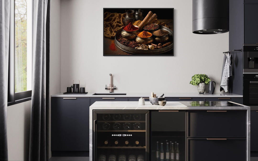 Indian Spices - Indian Kitchen Framed Canvas Wall Art