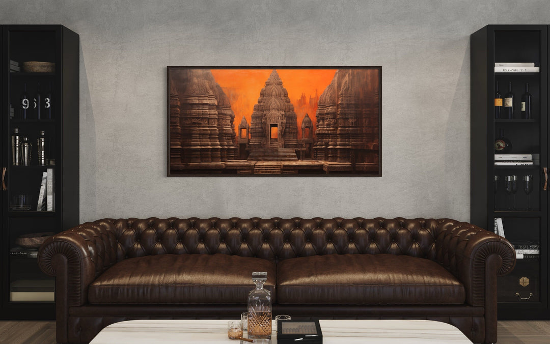 Indian Temple Framed Canvas Wall Art For Living Room