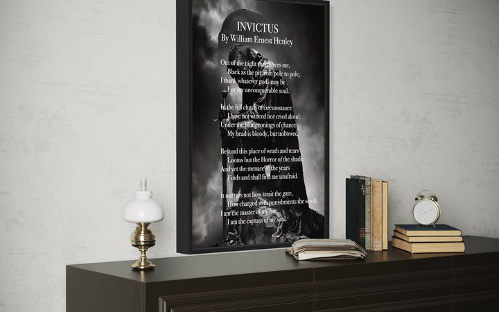 Invictus Poem By William Ernest Henley Framed Canvas Wall Art