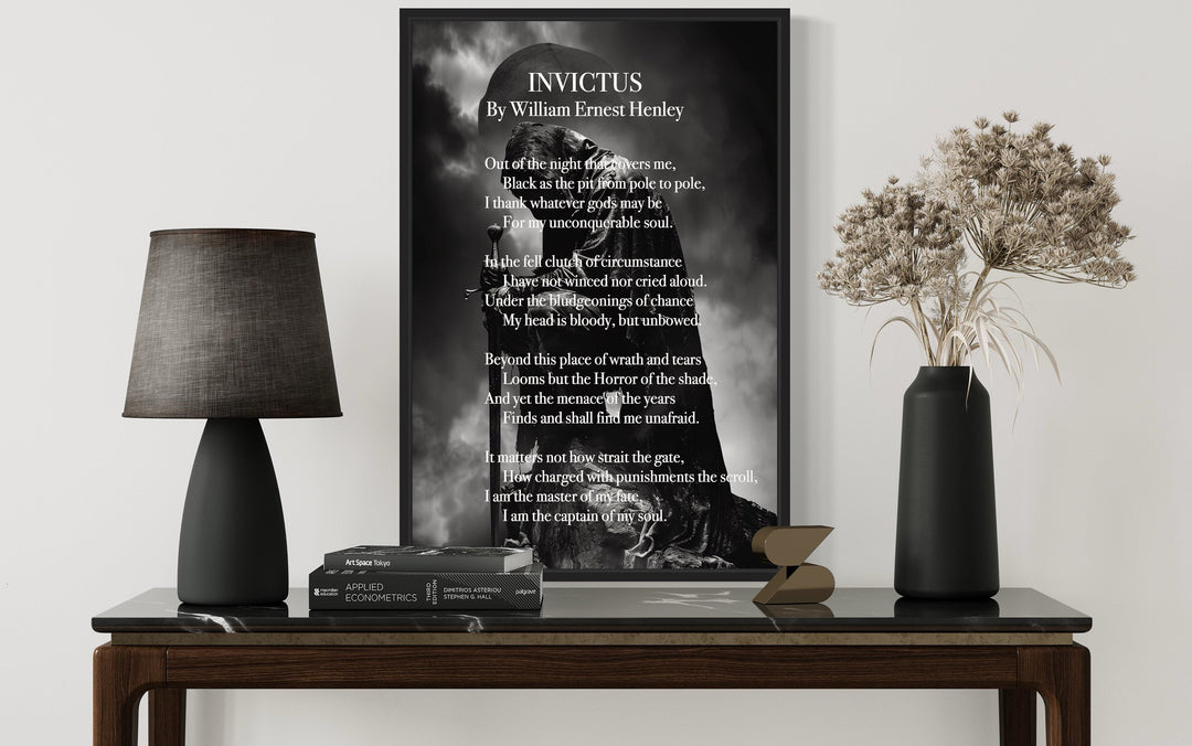 Invictus Poem By William Ernest Henley Framed Canvas Wall Art