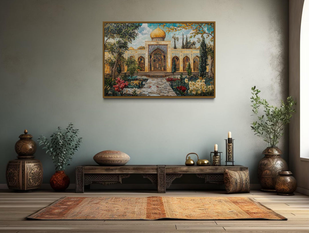 Islamic Mosque Architecture Persian Framed Canvas Wall Art