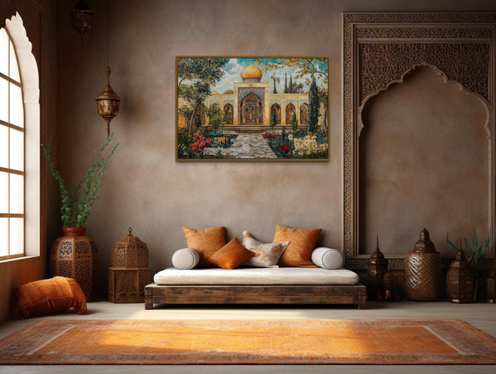 Islamic Mosque Architecture Persian Framed Canvas Wall Art