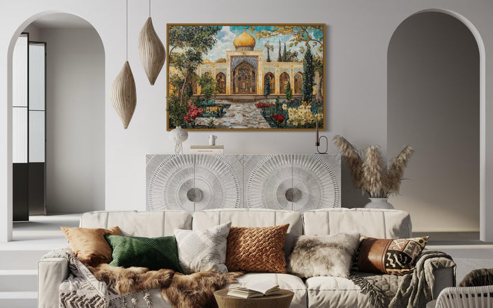 Islamic Mosque Architecture Persian Framed Canvas Wall Art