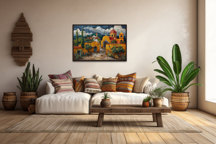 Izamal City Mexican Framed Canvas Wall Art