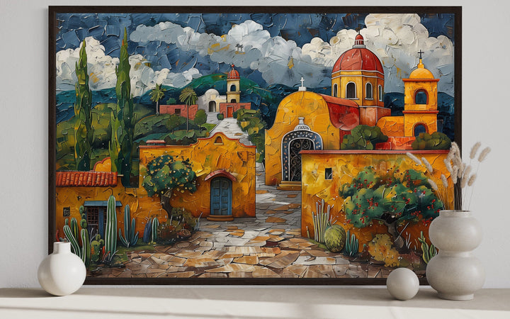 Izamal City Mexican Framed Canvas Wall Art