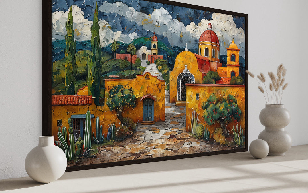 Izamal City Mexican Framed Canvas Wall Art