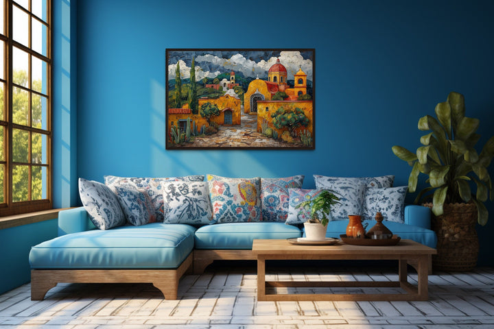 Izamal City Mexican Framed Canvas Wall Art