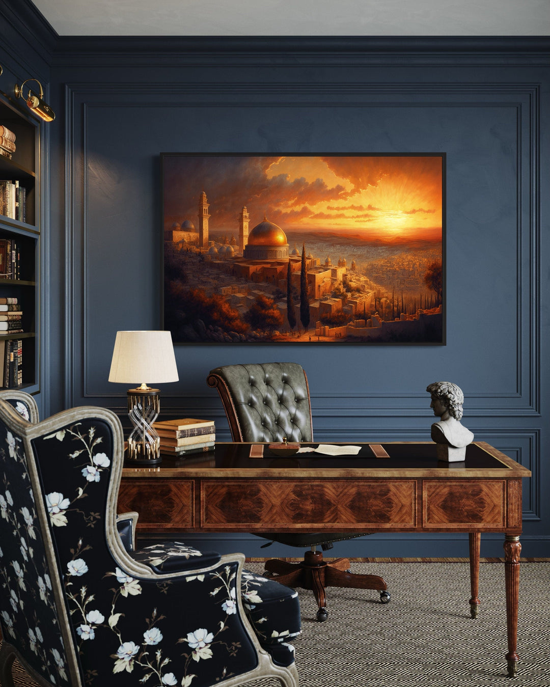 Jerusalem Old City Temples At Sunset Painting Canvas Wall Art