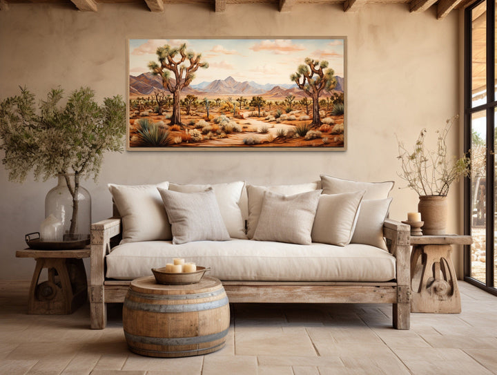 Joshua Trees Forest Framed Canvas Wall Art