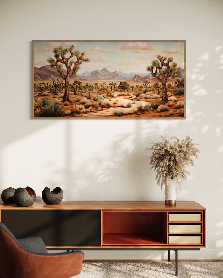 Joshua Trees Forest Framed Canvas Wall Art